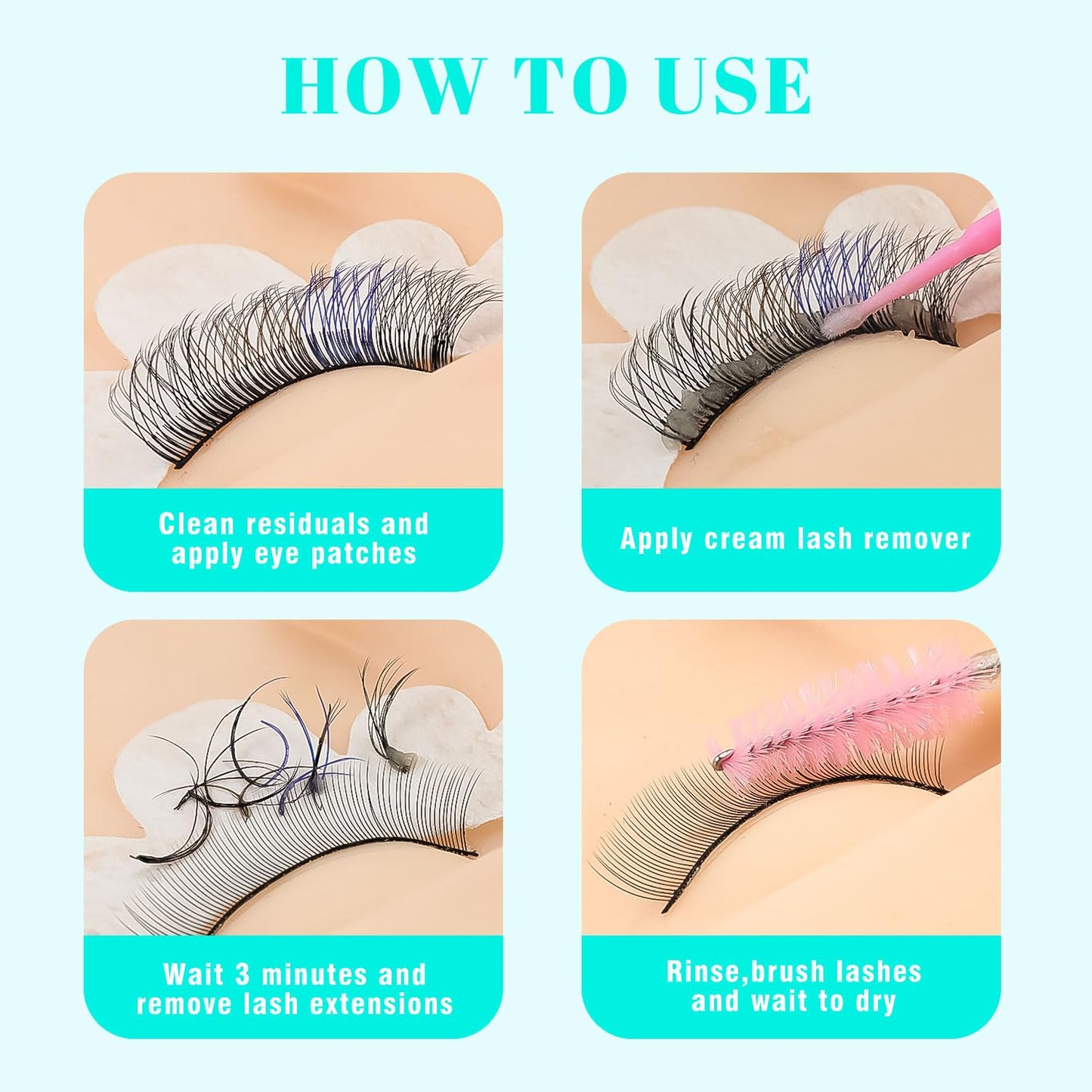 VAVALASH Lash Remover For Lash Extensions Eyelash Extension Cream Remover Low Irritation Cream Remover for Sensitive Skin Fast Dissolution Professional Eyelash Extensions Salon Use(15g)