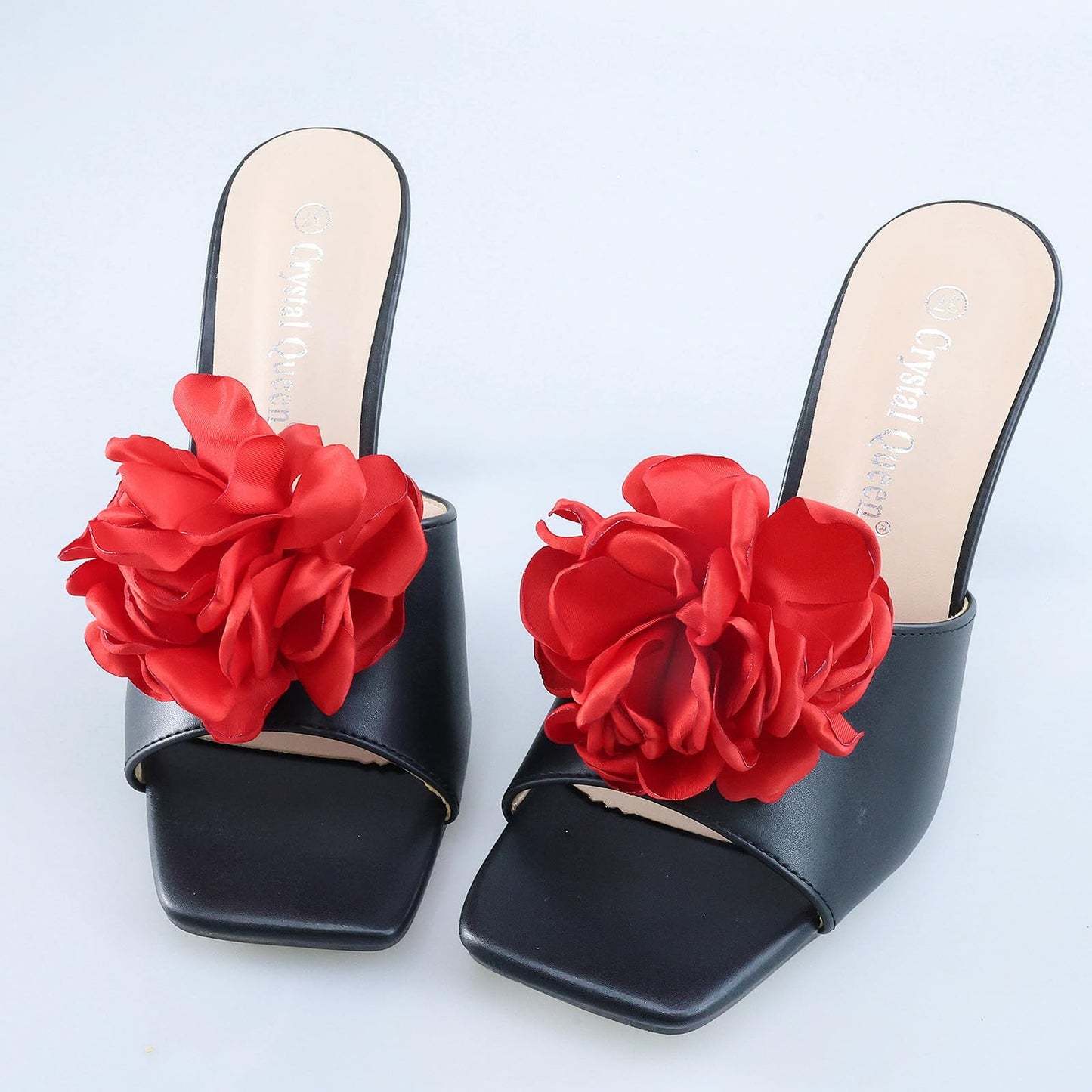 Bethynas Fabric Rose Flower Shoes Clips Lady Elegant High Heel Sandals Removable Floral Shoes Buckle Clips Charm Diy Shoes Decoration for Women (Red)