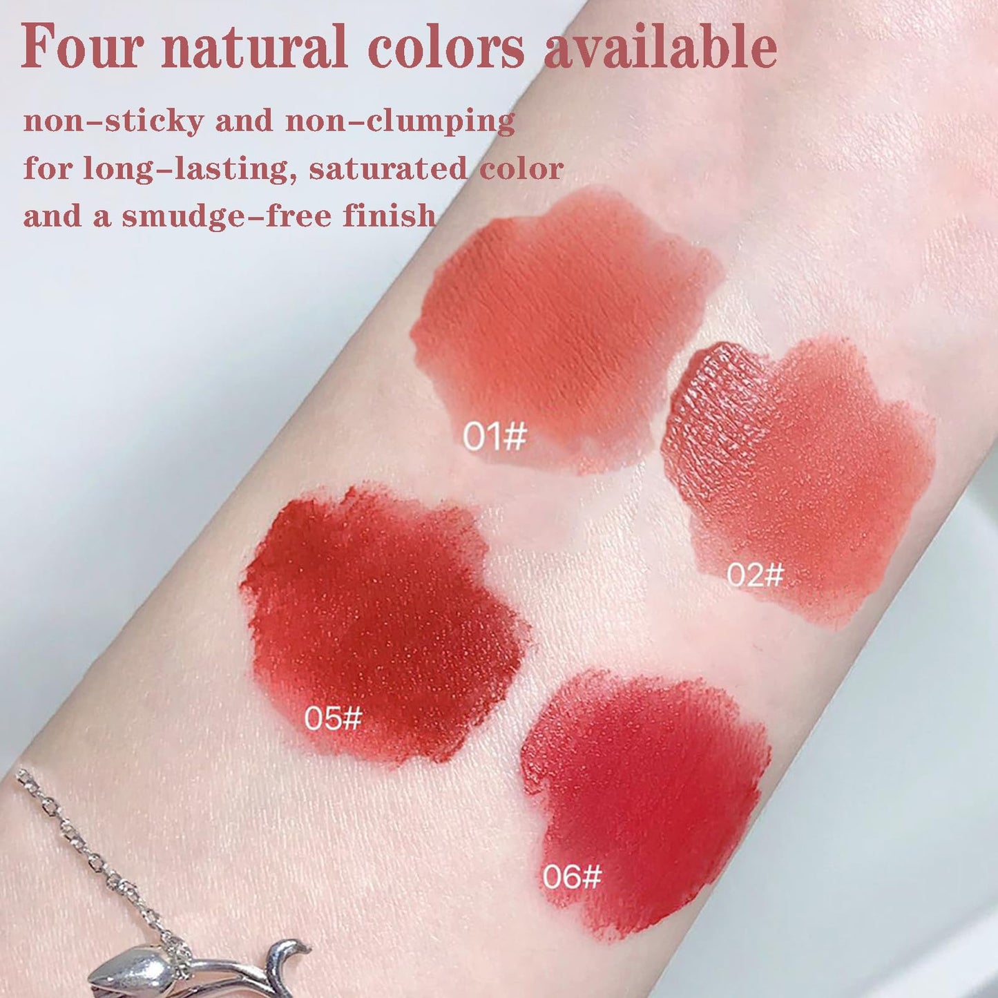 LuckNest 4 Colors Velvet Matte Liquid Lipstick set, Cute Rabbit Lip Glaze 2 in 1 Key Chain Lip Gloss Lip Stain, Waterproof Non-Stick Cup Long Lasting Lip Clay Cute Lip Makeup for Girls