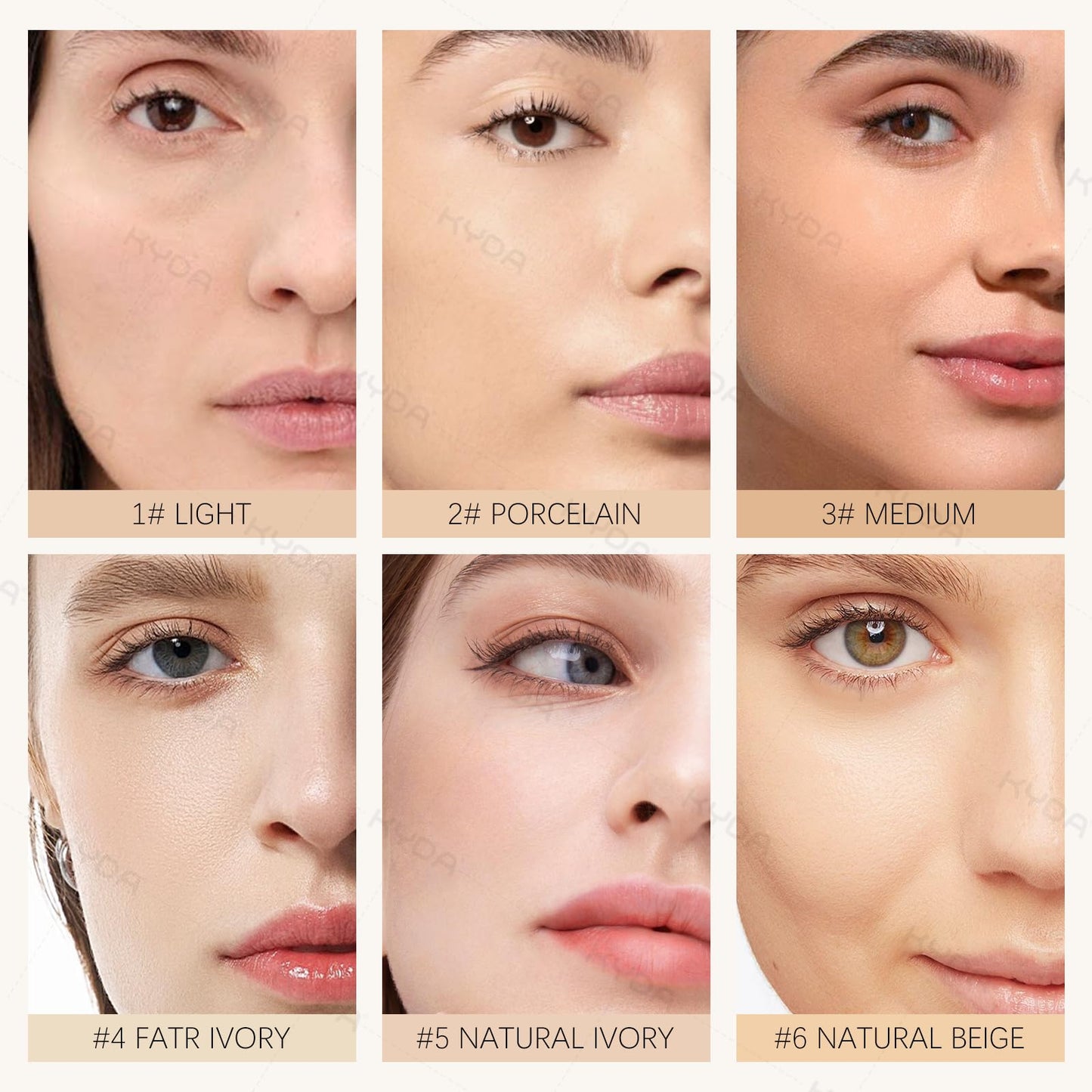 KYDA Mineral Powder, SPF 35, 4-in-1 Mineral Pressed Powder Foundation with Concealer and Setting, Matte Weightless Pressed Foundation, Light to Medium Coverage, #MEDIUM
