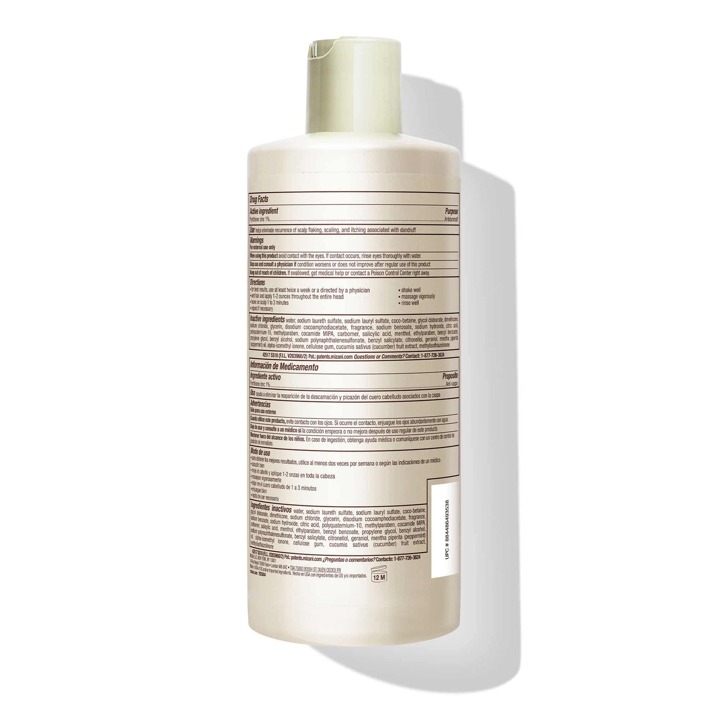 Mizani Scalp Care Dandruff Shampoo | Pyrithione Zinc | Cleanses Hair & Scalp | For Curly Hair | 16.9 Fl Oz