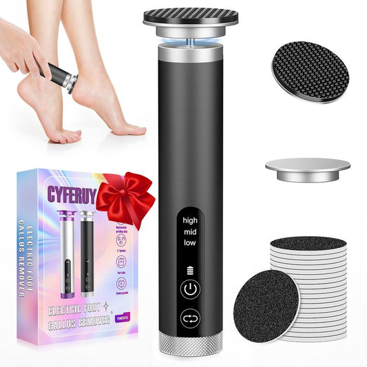 Electric Foot Callus Remover with Nano-Glass Head, Rechargeable Electric Foot File with Upgraded Powerful Metal Gear Motor, Premium Aluminum Cordless Callus Remover for Feet, Gifts for Men Women