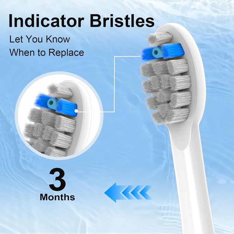 Replacement Brush Heads for Waterpik Sonic Fusion 2.0 - 8 Pack with Protective Caps | Compatible with SF-01W, SF-02W, SF-03, SF-04