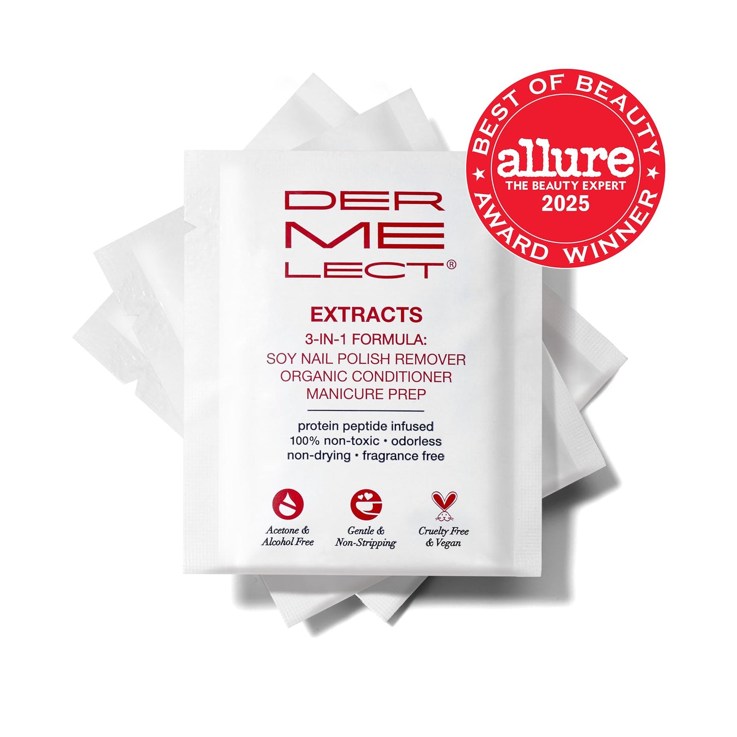 Dermelect Clean & Care Nail Renewal Kit – Nailcare Treatment Set with Ridge Filler, Nail Brightener & Polish Remover Wipes – Strengthens, Brightens & Restores Damaged, Discolored, Weak Nails