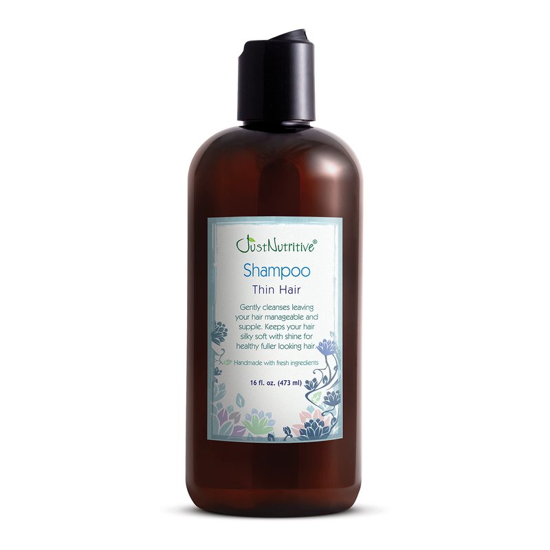 Just Nutritive Thin Hair Shampoo | Visibly Thicker Appearance | Natural Shampoo for Enhanced Volume 16 Fl Oz