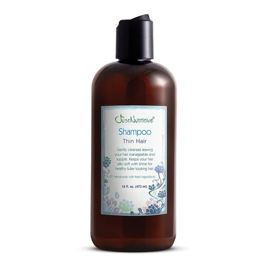 Just Nutritive Thin Hair Shampoo | Visibly Thicker Appearance | Natural Shampoo for Enhanced Volume 16 Fl Oz