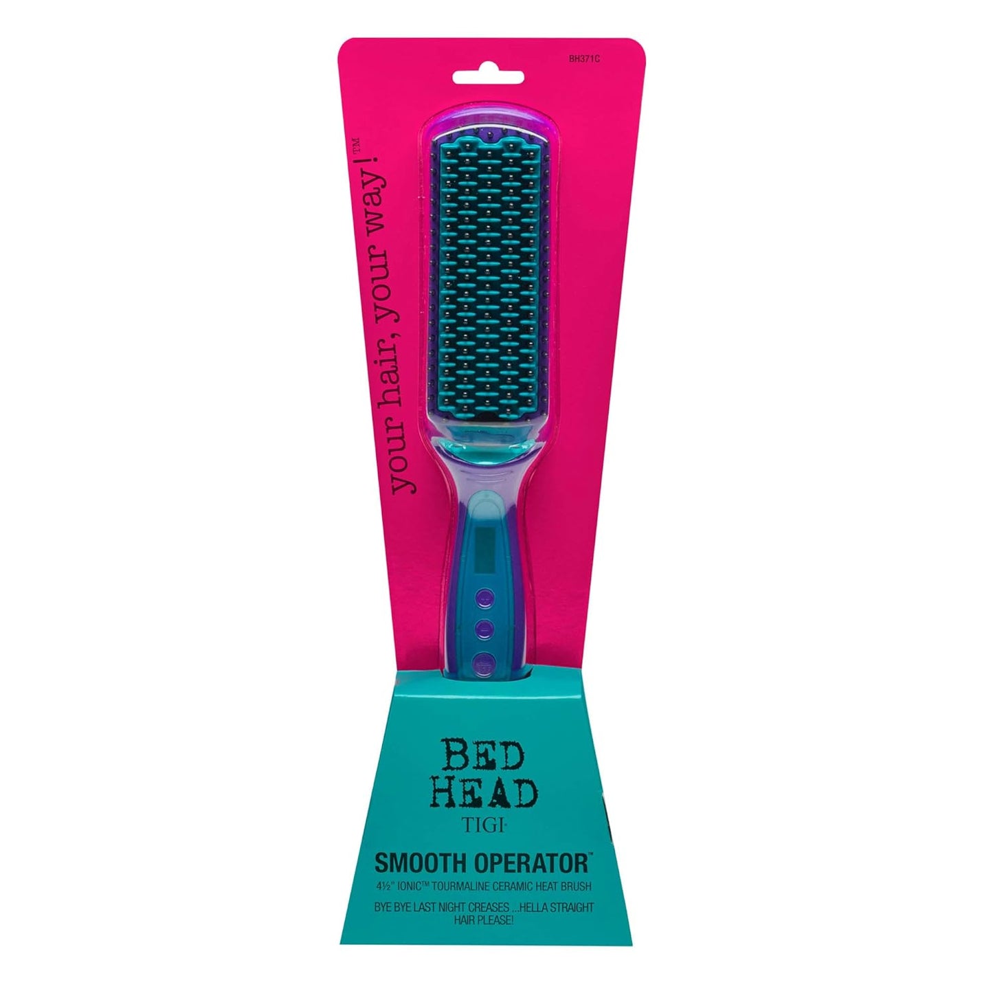 Smooth Operator Straightening Styling Brush - Detangle & Straighten Hair | 4.5-Inch Size