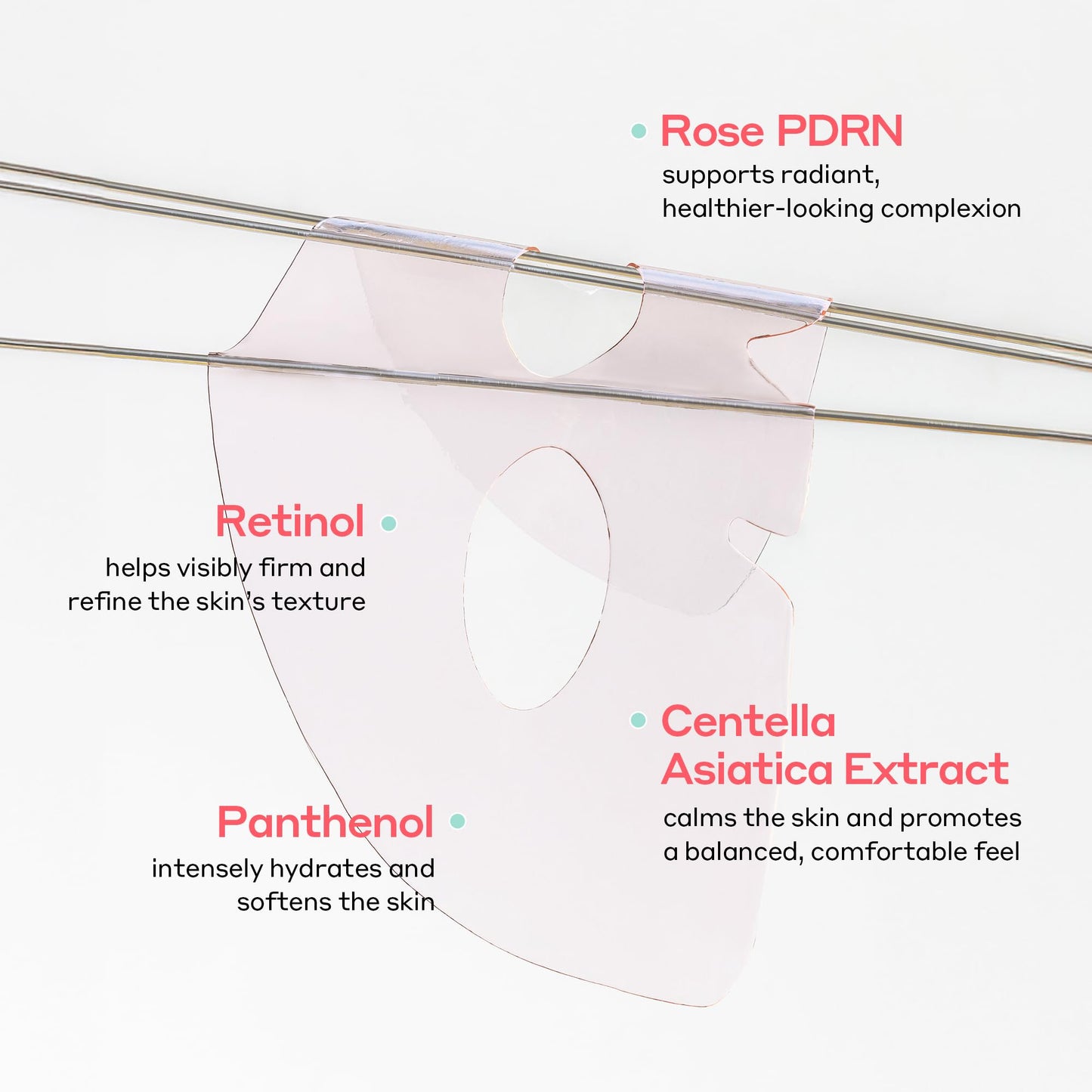 CELLEANSER ROSETINOL™ PDRN Glow Mask – Smooth, Healthy Glow Skin Hydrogel Facial Mask with Rose PDRN & Retinol (25g x 5ea.)
