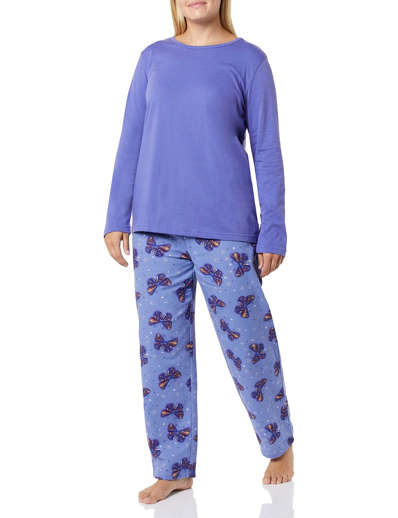 AmeriMark Women’s 2-Piece Flannel Pajama Set Nightwear for Sleeping Long Sleeve Cotton Loungewear Top and PJ Pants Sleepwear