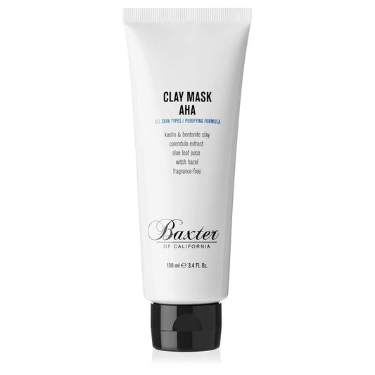 Baxter of California Purify Clay Mask for Men - AHA Exfoliating Treatment for Clear Skin