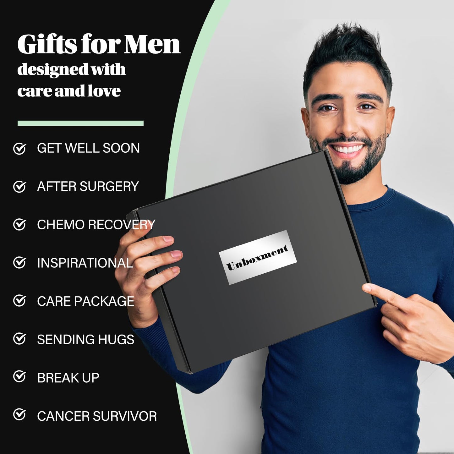 UNBOXMENT Care Package for Men, Get Well Soon Gifts Basket