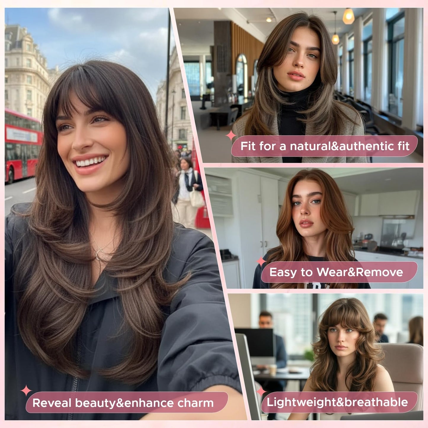 SEGO SEGOHAIR Clip in Bangs Hair Toppers for Women Real Human Hair, 360°3D Wispy Bangs for Thinning Hair Daily Wear (27, Honey Blonde)