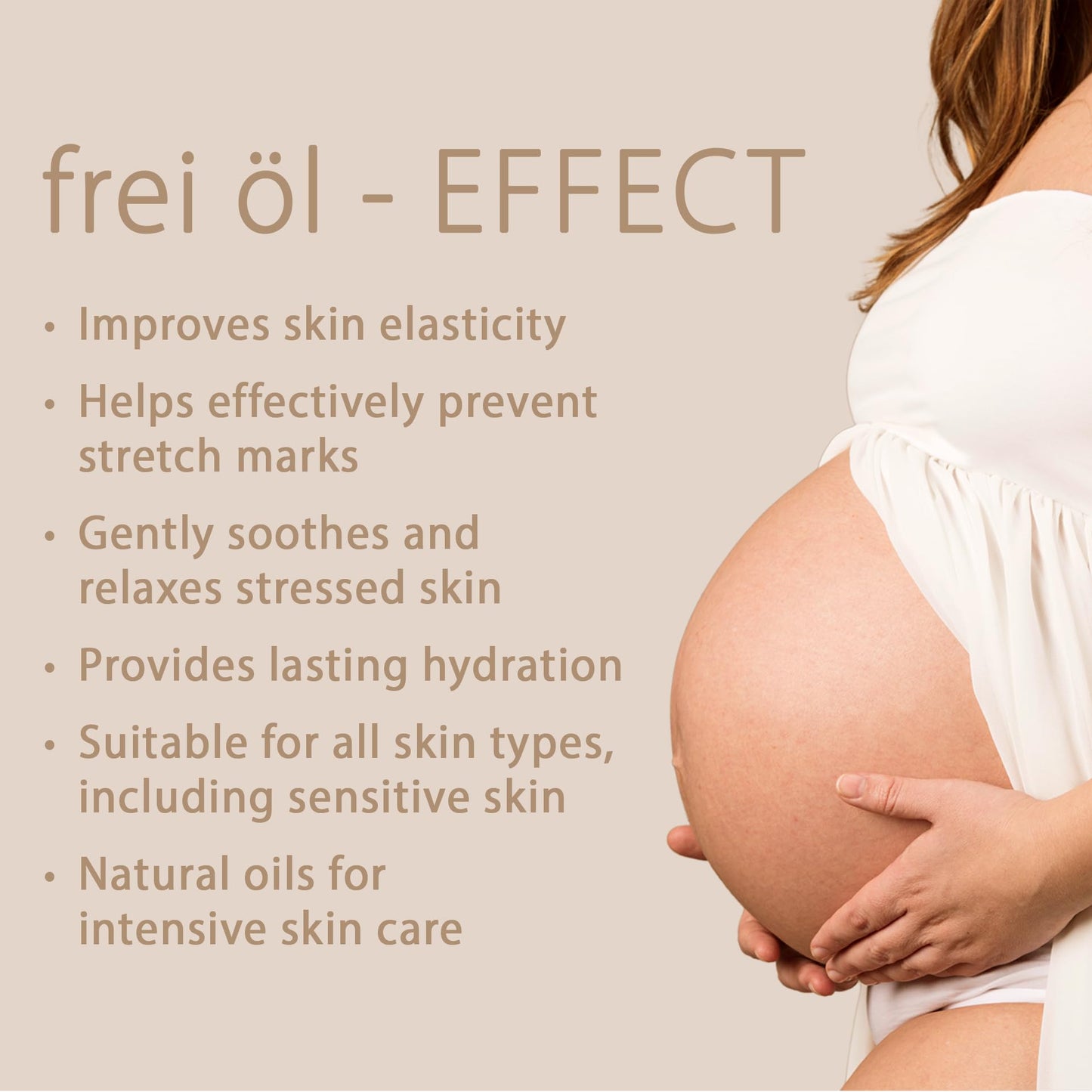 Massage Body Oil for Pregnant Woman – Maternity Skincare Oil, Skin Elasticity Increase by 35% – Prevents Stretch Marks, Safe to use for mom and Baby – Vegan, 200 ml / 6.76 Fl Oz