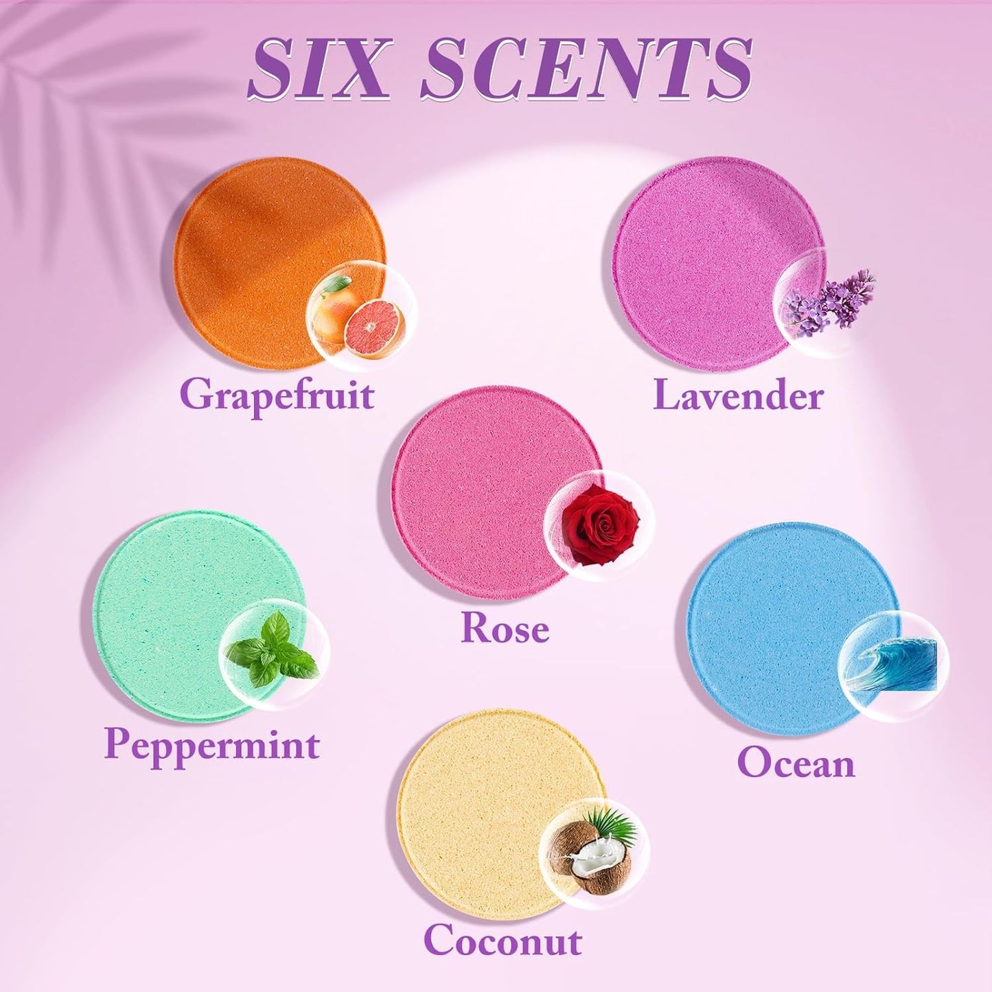 DeckTheHalls 36 Pack Shower Steamers - Mother's Day, Birthday Presents - Shower Bombs with Lavender Mint Rose Coco Ocean Grapefruit Natural Fragrance, Self Care & Relaxation Presents for Women and Men
