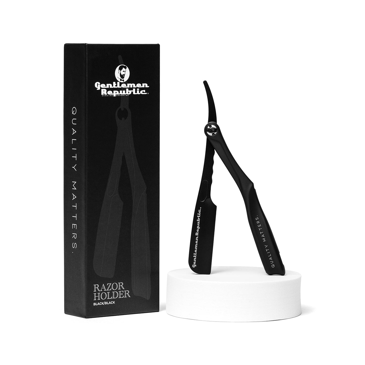 Gentlemen Republic Straight Edge Razor Holder - Black Safety Holder