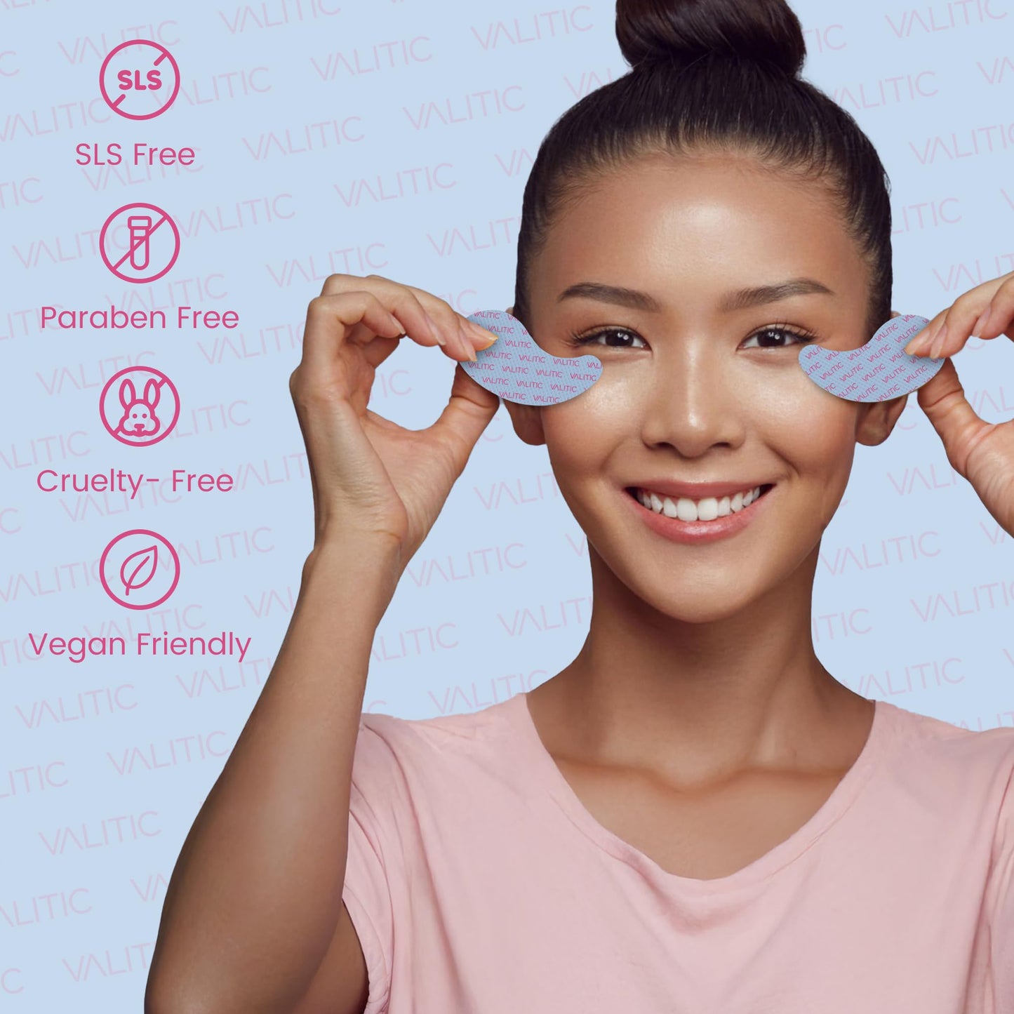 VALITIC Kojic Acid Under Eye Masks - Brightening Under Eye Patches Travel Essentials for Women and Men - Fades Dark Circles and Reduces Puffy Eyes - with Niacinamide, Collagen and Caffeine