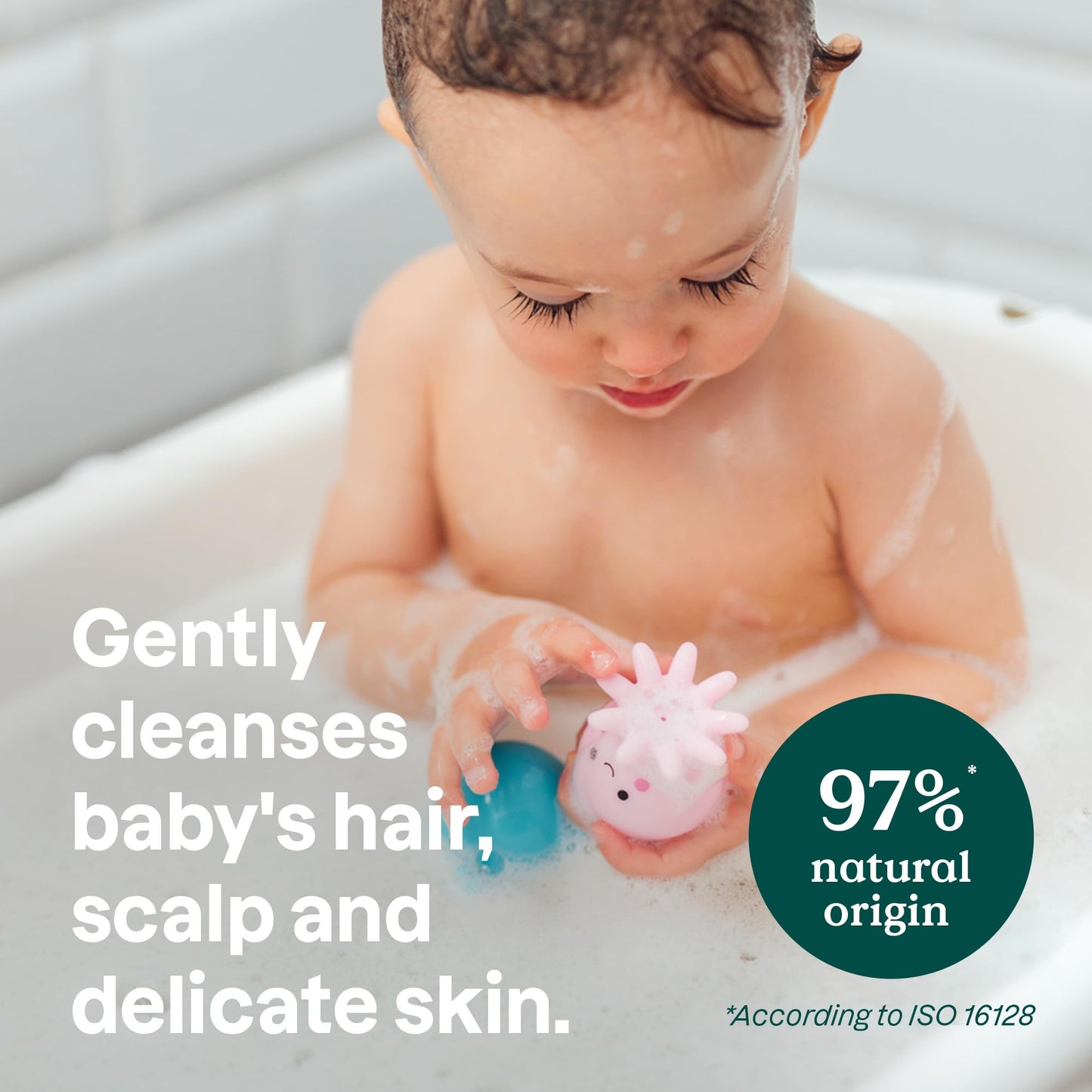 ATTITUDE Baby 2-in-1 Shampoo and Body Wash, EWG Verified, Dermatologically Tested, Made with Naturally Derived Ingredients, Vegan, Unscented, Bulk Refill, 67.6 Fl Oz