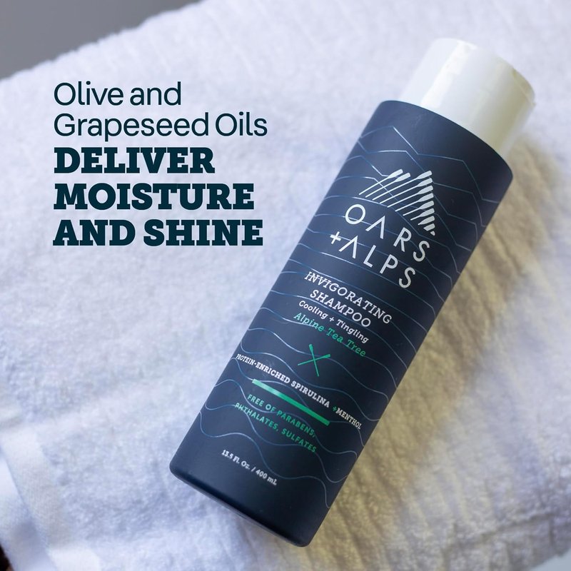 Men's Sulfate-Free Hair Shampoo with Witch Hazel & Tea Tree Oil - Nourishing & Moisturizing, 13.5oz
