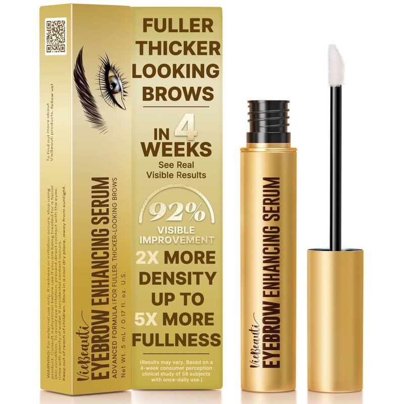 VieBeauti Eyebrow Growth Serum 5mL | Advanced Nourishing Formula for Fuller, Thicker Brows - Vegan & Cruelty-Free