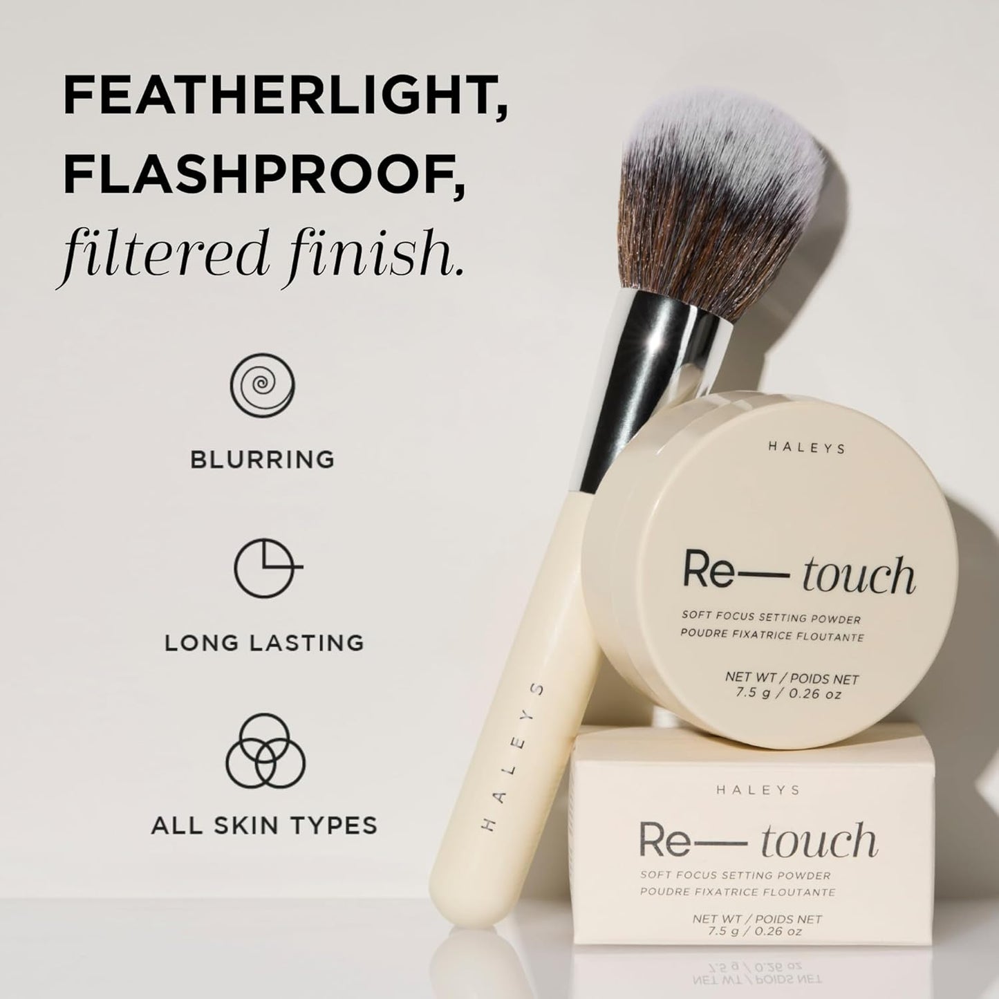 Haleys Translucent Face Powder - Loose Setting Makeup for Blurring & Oil Control | Honey Shade, Non-Caking, All-Day Wear