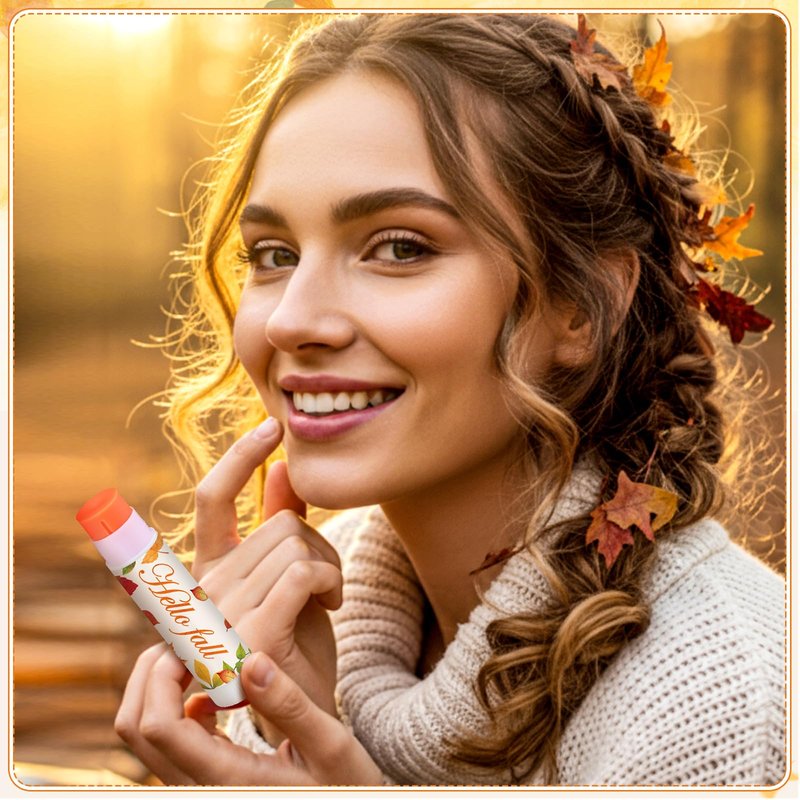 Siifert 50 Pcs Thanksgiving Christmas Party Gifts Bulk Thanksgiving Lip Balms Favors Holiday Basket Stuffers Christmas Stocking Stuffers Small Thank You Gifts for Women Men (Pumpkin Spice Flavor)