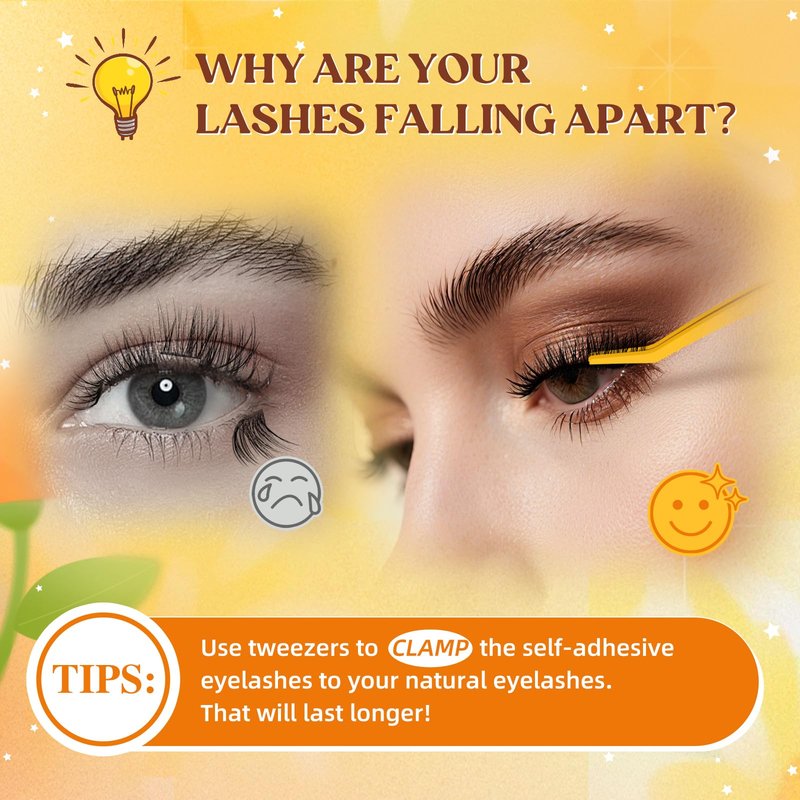 QUEWEL Self Adhesive Lash Clusters Kit, Pre Glued Eyelashes Clusters, 10-16MM Strong Hold Self Adhesive Eyelashes,D Curl Press On Lashes No Glue Needed DIY Lash Extensions Kit at Home(MJ02)