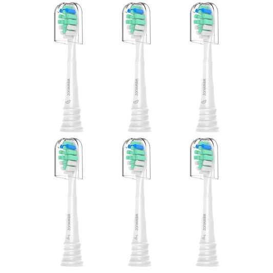 Replacement Toothbrush Heads Compatible with Philips Sonicare Snap-on Electric Brush Heads C2 C1, 6 Pack