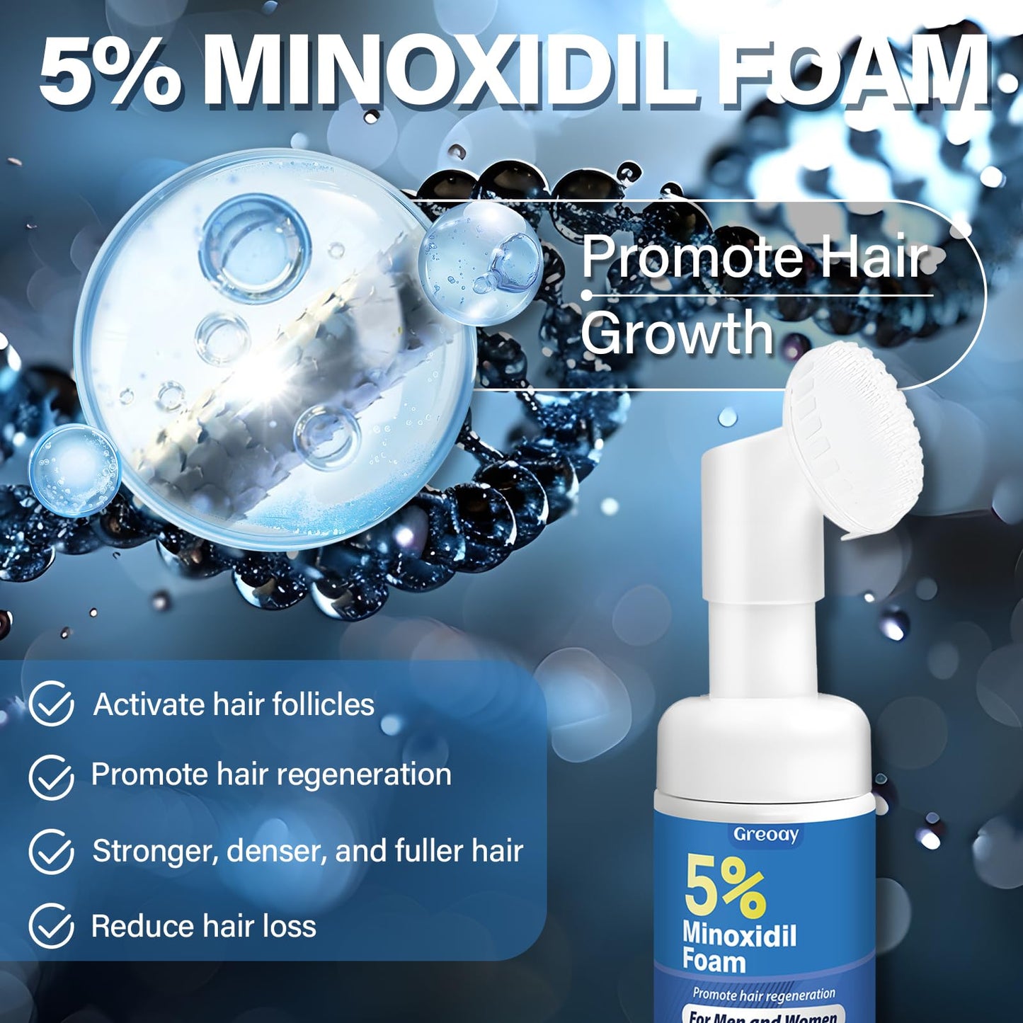 5% Minoxidil Hair Growth Foam Men and Women