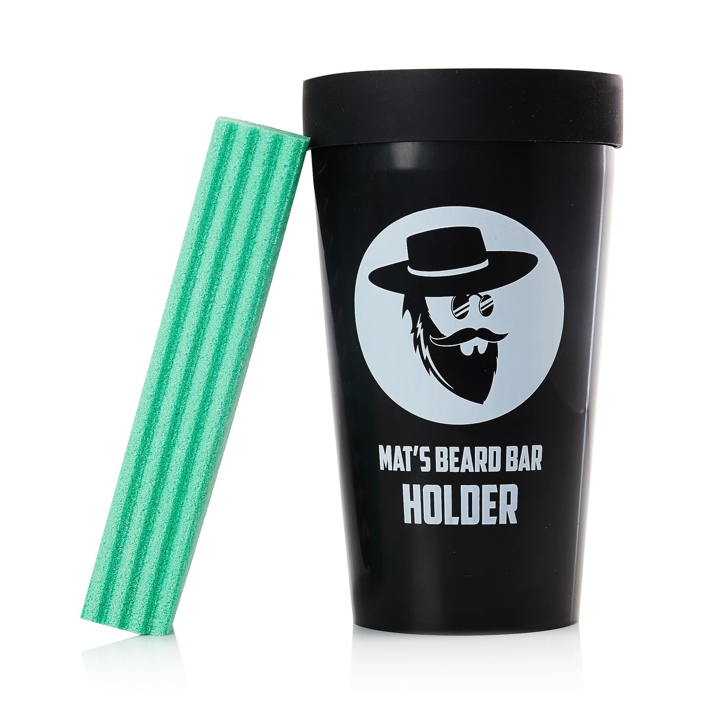 Mat's Beard Bar® - Pro (V2.0) & Holder - FLEXIBLE - Clean Up Beard Trimmings from Sinks and Countertops After Shaving - Best Gifts For Men