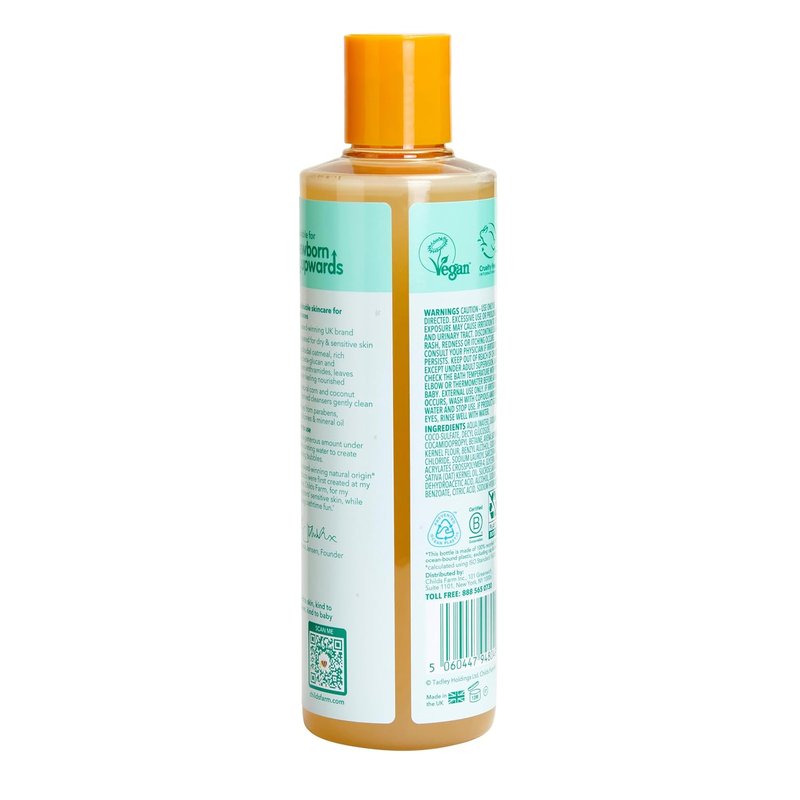 OatDerma Bubble Bath for Kids - Fragrance-Free, Gently Cleanses & Soothes | 8.4 Fl Oz