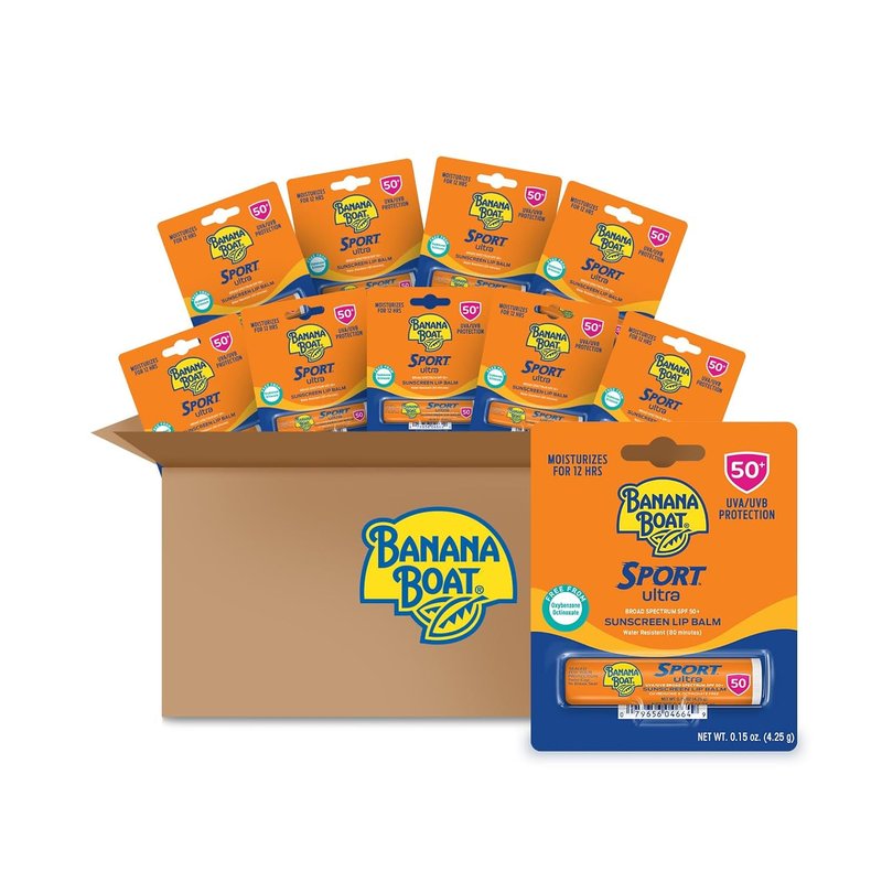 Banana Boat Ultra Sunscreen Lip Balm - Broad Spectrum SPF 50+ | 0.15 oz, 10 Count Pack