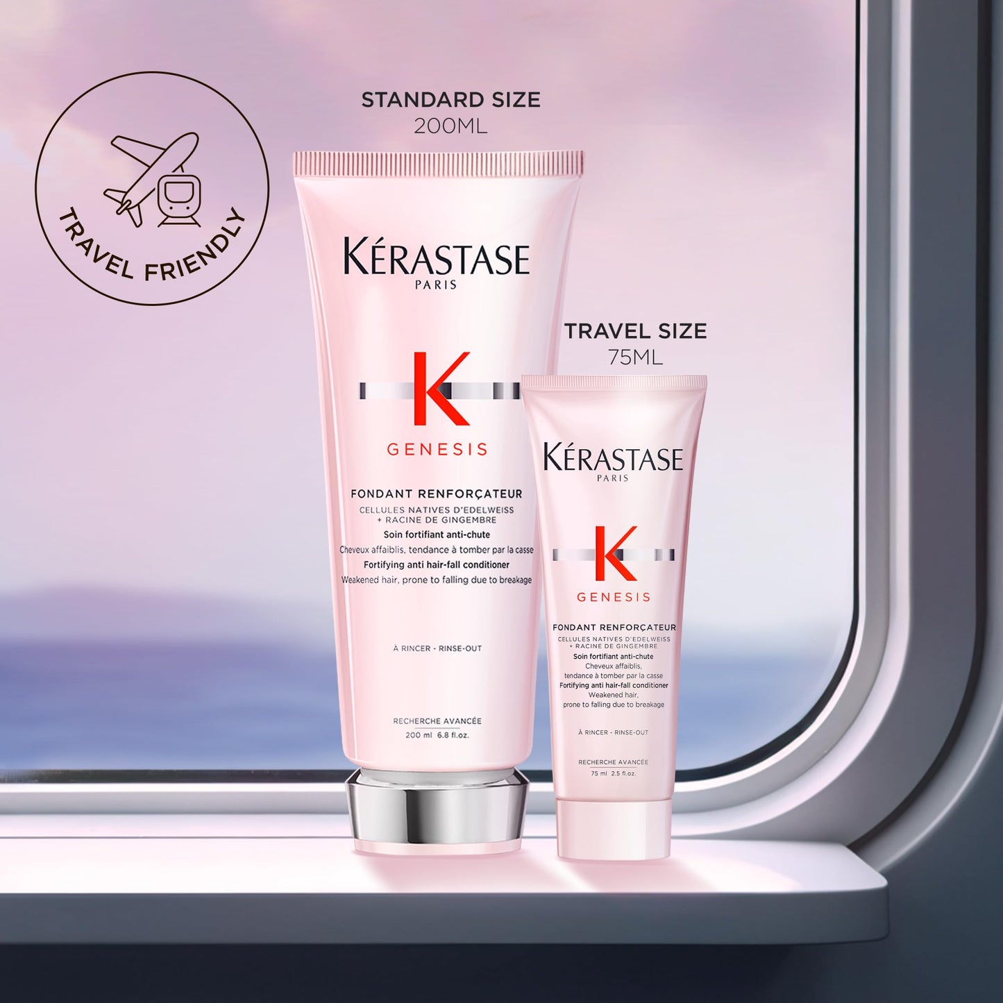 Kerastase Genesis Strengthening Fondant Renforcateur Conditioner - For Weak or Damaged Hair, Detangles & Hydrates, For Normal to Dry Hair, 2.5 Fl Oz