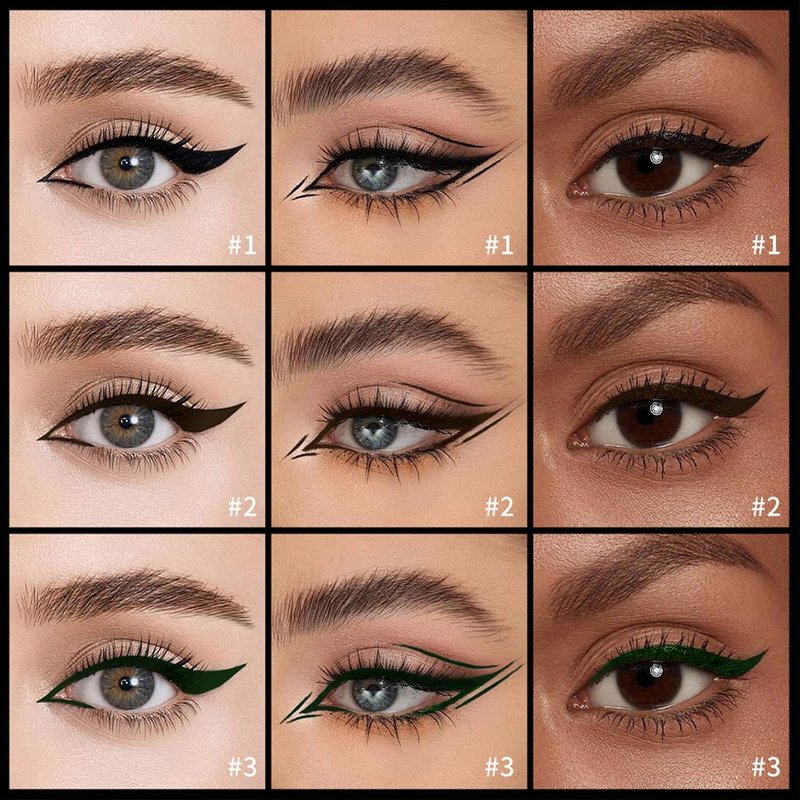 SHEEYOON Liquid Eyeliner, Matte Eyeliner with Fine Brush Tip, Easy Glid Waterproof Smudge Proof, 0.17 fl oz (#3 Safari Matte)