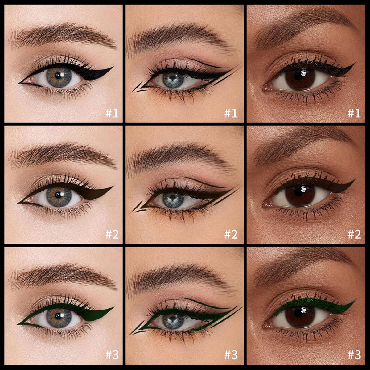 SHEEYOON Liquid Eyeliner, Matte Eyeliner with Fine Brush Tip, Easy Glid Waterproof Smudge Proof, 0.17 fl oz (#3 Safari Matte)