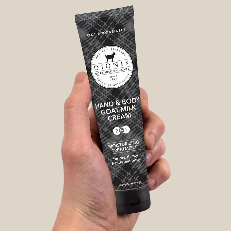 Dionis Goat Milk Shave Butter & Lotion Gift Set - Cedarwood & Sea Salt | 3-Piece Bath Set