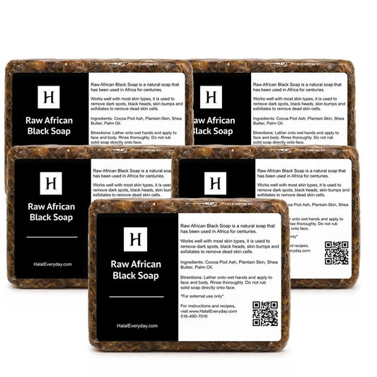 SAAQIN - Raw African Black Soap for All Skin Types, Black Soap Ideal for Acne, Wrinkles, Make-Up Removal, Hair & Body, Natural Glycerin Black African Soap, African Black Soap Bar from Ghana, 5 Lbs