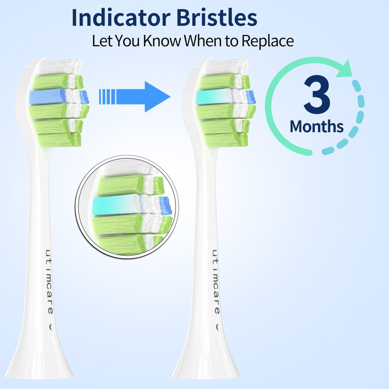Utimcare Replacement Toothbrush Heads Compatible with Philips Sonicare ProtectiveClean C2 G2 W 4100 5100 5300 Plaque Control Electric Toothbrush, Soft, 10 Pack Refills.