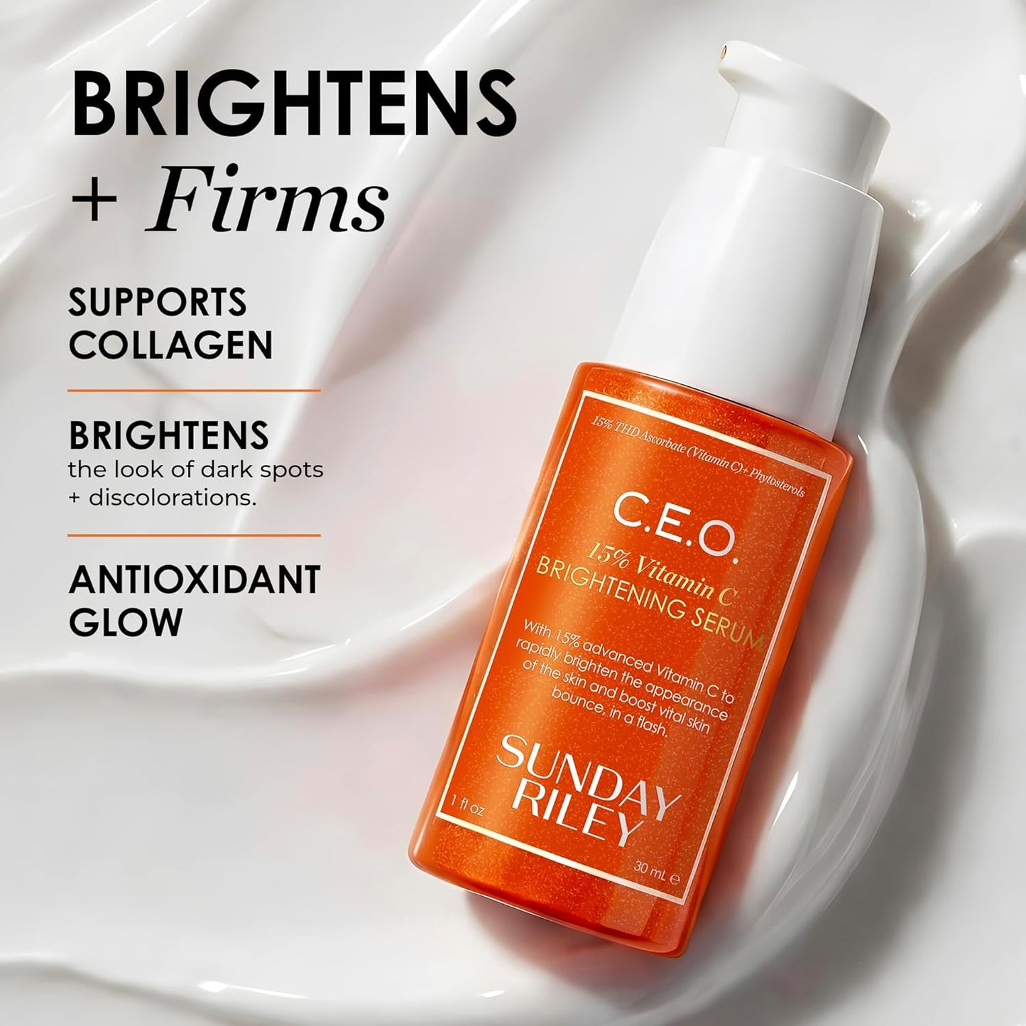 Sunday Riley C.E.O. 15% Vitamin C Brightening Serum - Anti-Aging Skincare Solution