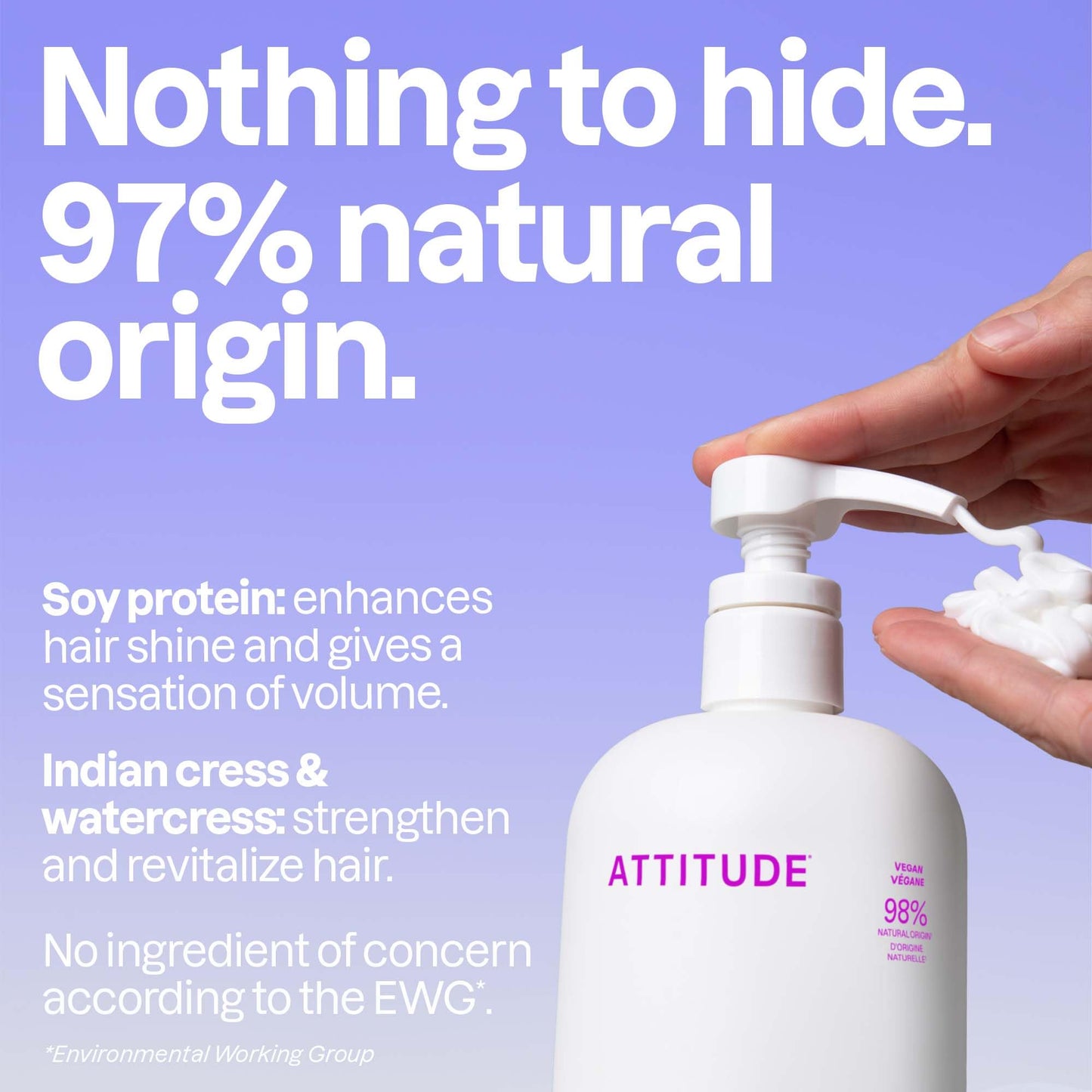 ATTITUDE Moisture Rich Hair Conditioner, For Dry and Damaged Hair, Naturally Derived Ingredients, Vegan Detangler, Dermatologiocally Tested, Quinoa and Jojoba, 32 Fl Oz