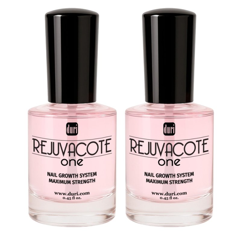 duri Rejuvacote 1 Nail Growth System - Original Maximum Strength Formula - Nail Strengthener and Nail Growth - Base and Top Coat - Pack of 2-0.45 fl. oz.