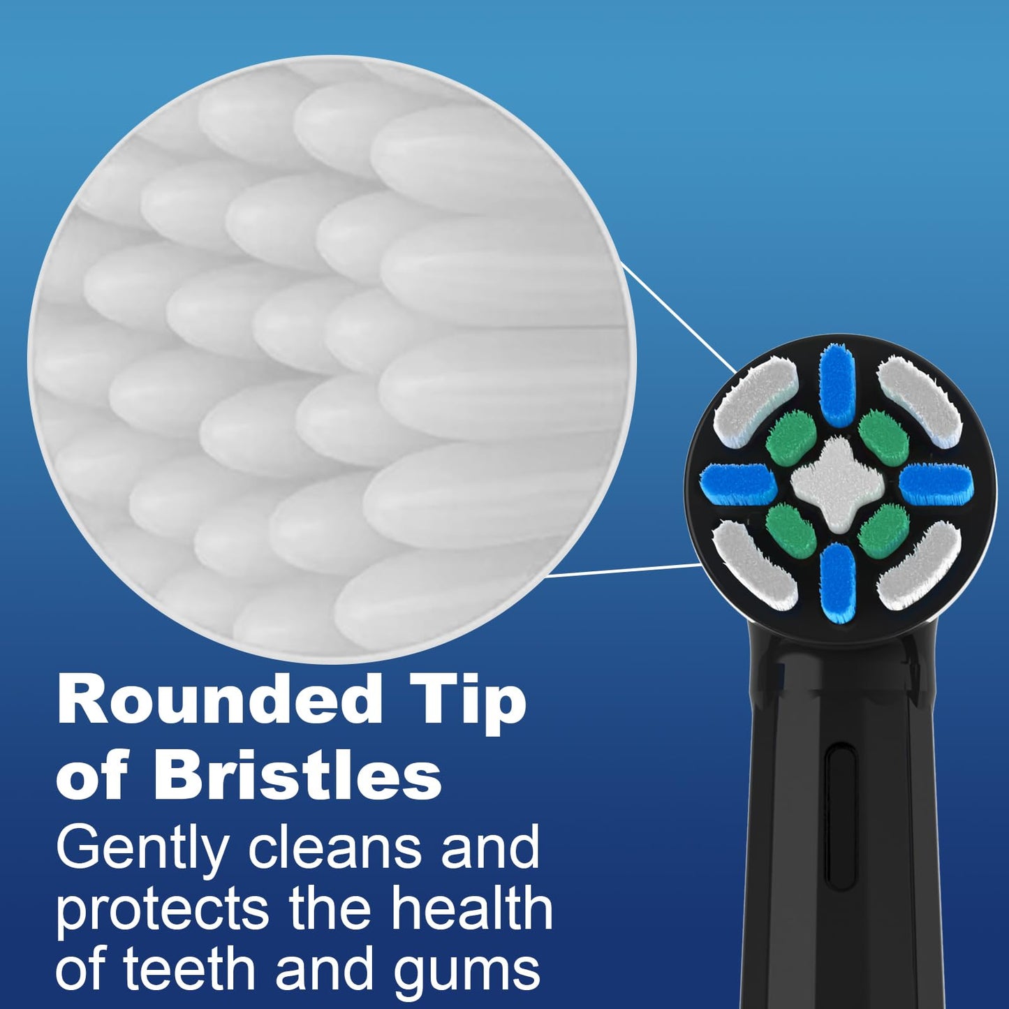 12 Pack IO Replacement Heads with Medium Soft Bristles Compatible with Oral b IO 2/3/4/5/6/7/8/9/10 Series Electric Toothbrush, Brush Heads Compatible with Oral b IO (Black/White)