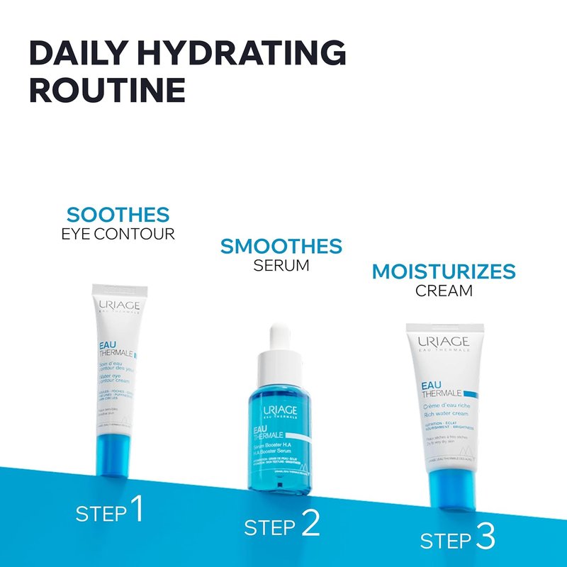 Uriage Moisturizing Face Cream - Hyaluronic Acid 24H Hydration | Brightening & Softening Formula, Floral Scent