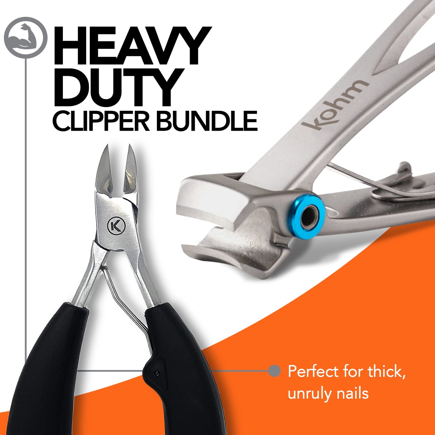 Nail Clippers Set for Thick Nails, Ingrown Toe Nail Clippers for Thick Nails, Professional Pedicure Clippers Toenail Cutters for Men, Women, Seniors