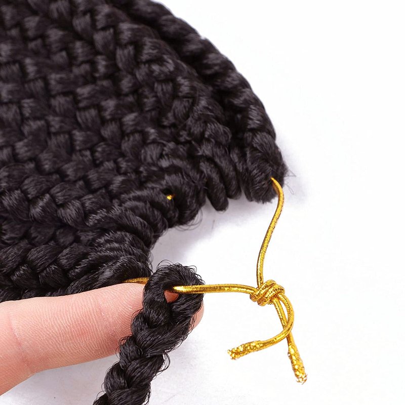 6 Packs Crochet Box Braids Curly Ends 12 Inch Bohemian Box Braids Crochet Hair for Black Women (4#, 12 Inch)