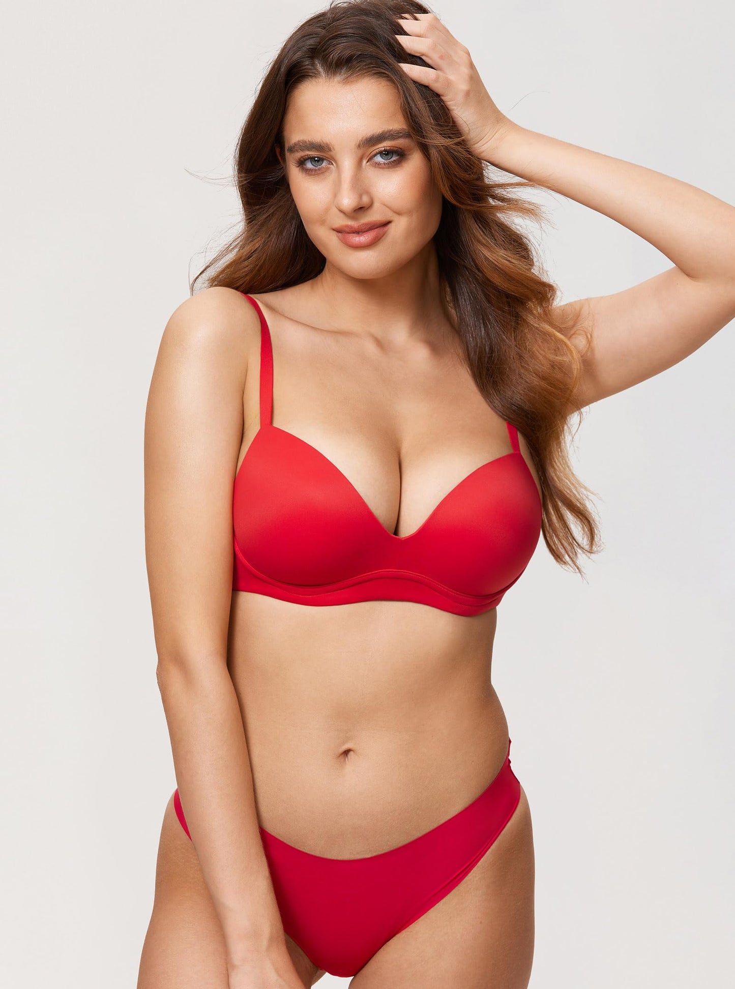 DOBREVA Women's Push Up Bra No Underwire Padded