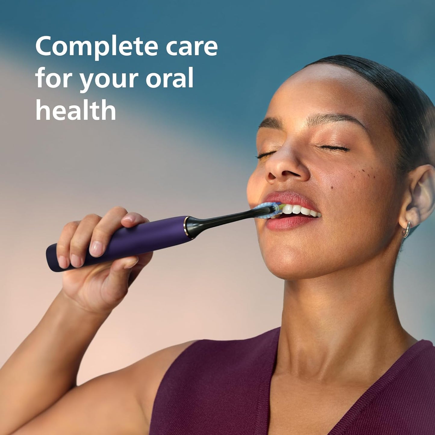 Philips Sonicare DiamondClean 9000 Electric Toothbrush - Smart Sonic Technology, 12 Settings, Travel Case | Amethyst, HX9911/91