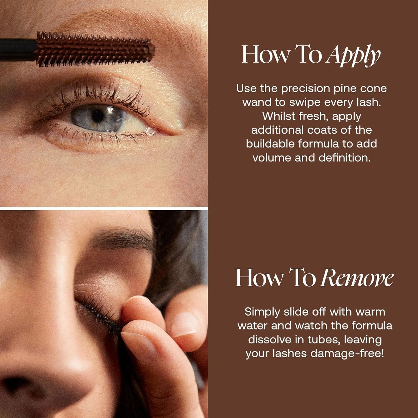 UKLASH Tubing Mascara - Waterproof and Smudge-Free Formula for Longer-Looking and Volumised Lashes - Gentle Removal for Damage-Free Lashes - Americano Black or Brown Shades, 0.24 oz