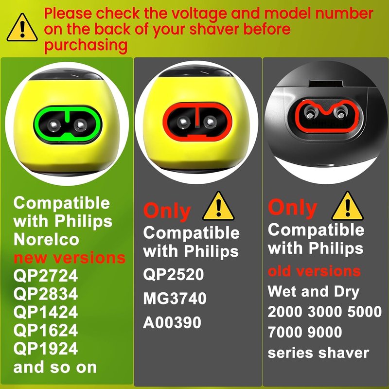 Philips Norelco OneBlade Charger - 5V 1A Compatible Charging Cord for QP Models | Fits QP2724, QP2834, MG Series