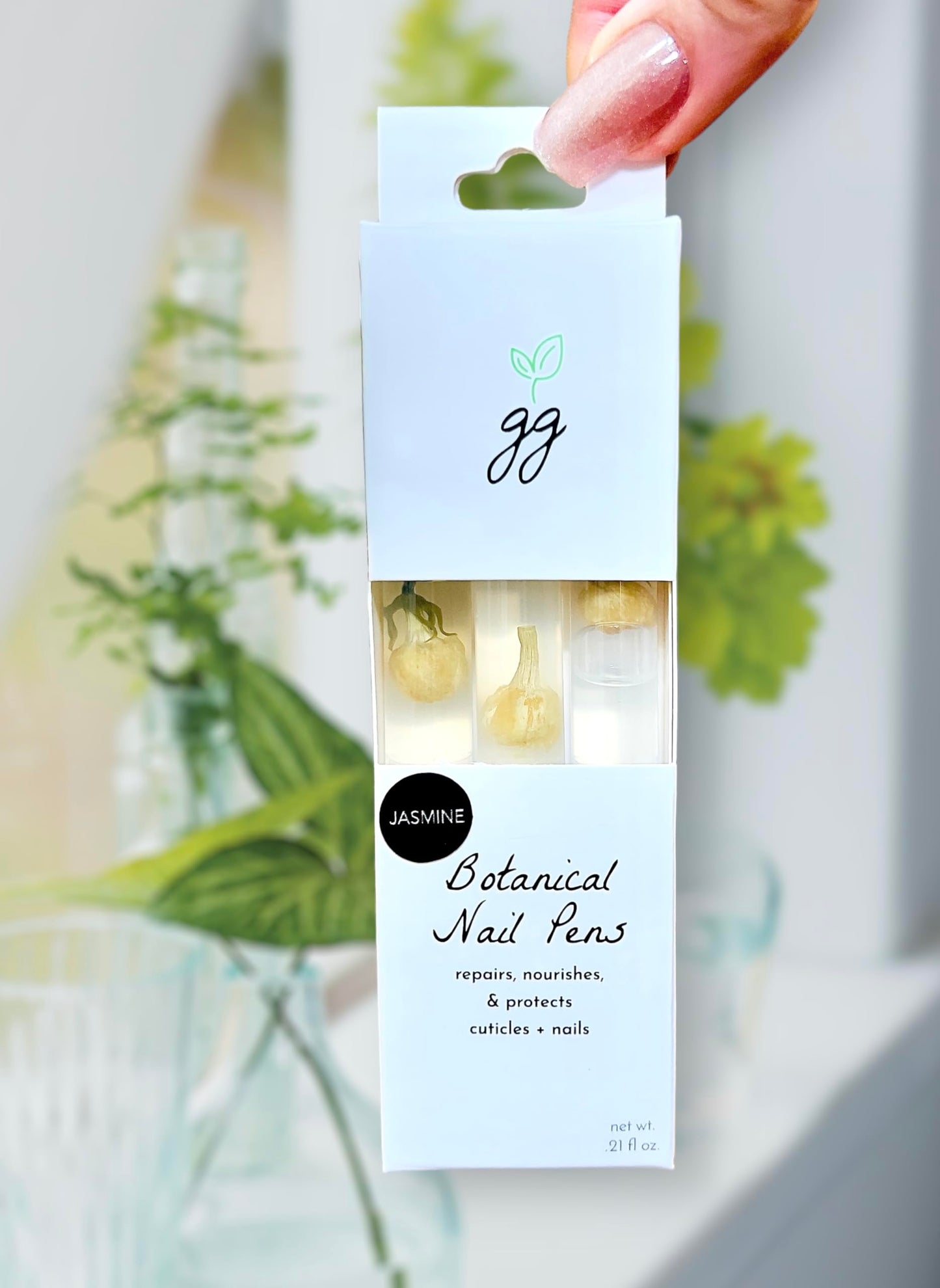 Greenmade goods Jasmine Cuticle Oil Trio Professional Manicure and Pedicure Set- Nourishes, Strengthens, Protects (Pack of 3)