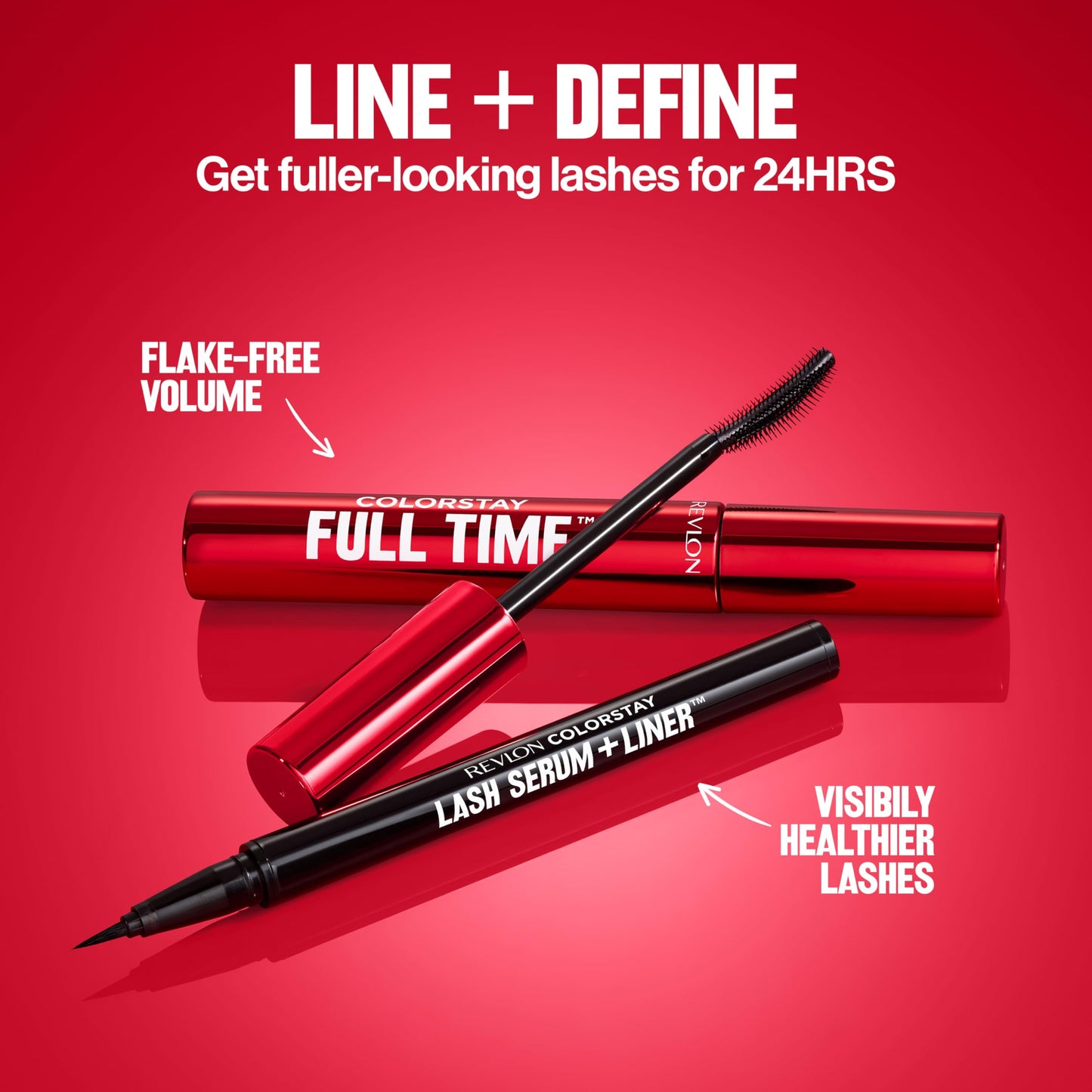 Revlon ColorStay Full Time Mascara, Volumizing Eye Makeup, 24 Hour Wear, Smudge-Proof, Non-Clumping and Flake-Free Formula, 401 Blackest Black